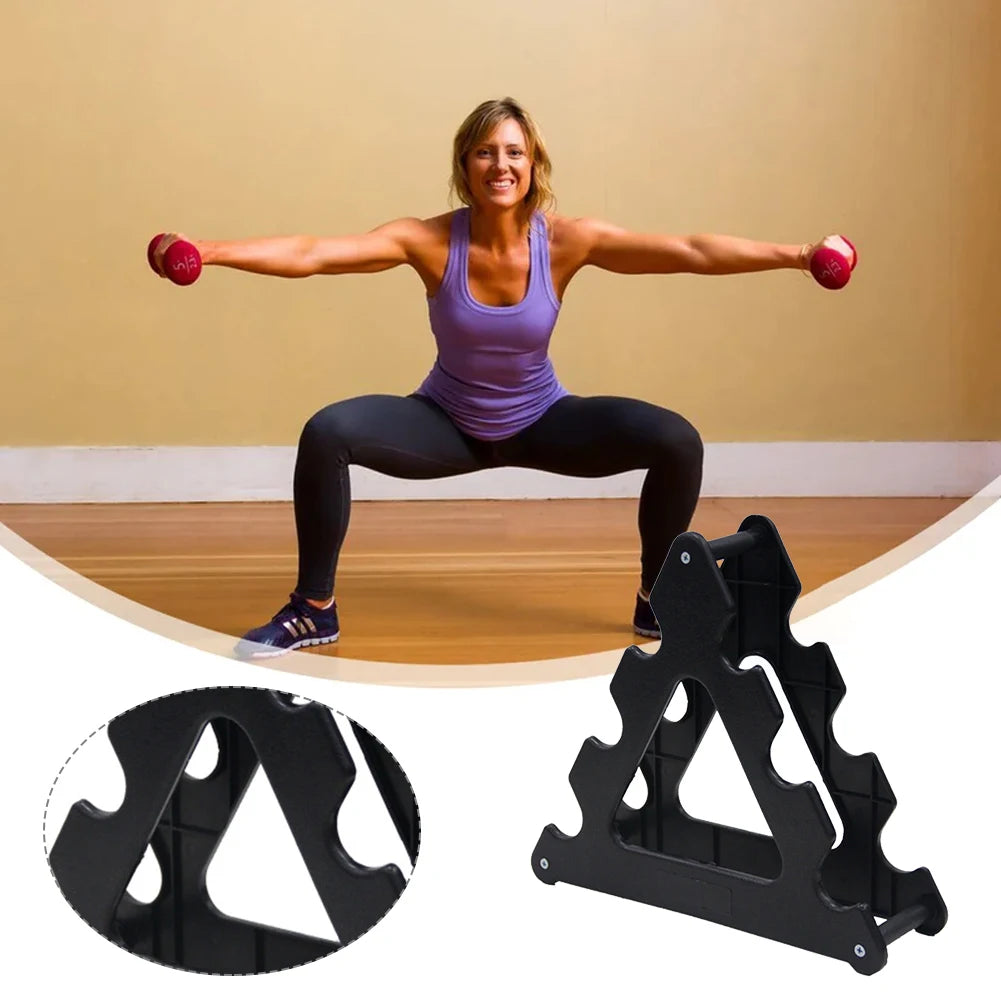 6 Slots Dumbbell Bracket Home Gym Dumbbell Display Rack Organizer Practical Fitness Equipment Storage Stand,1PCS